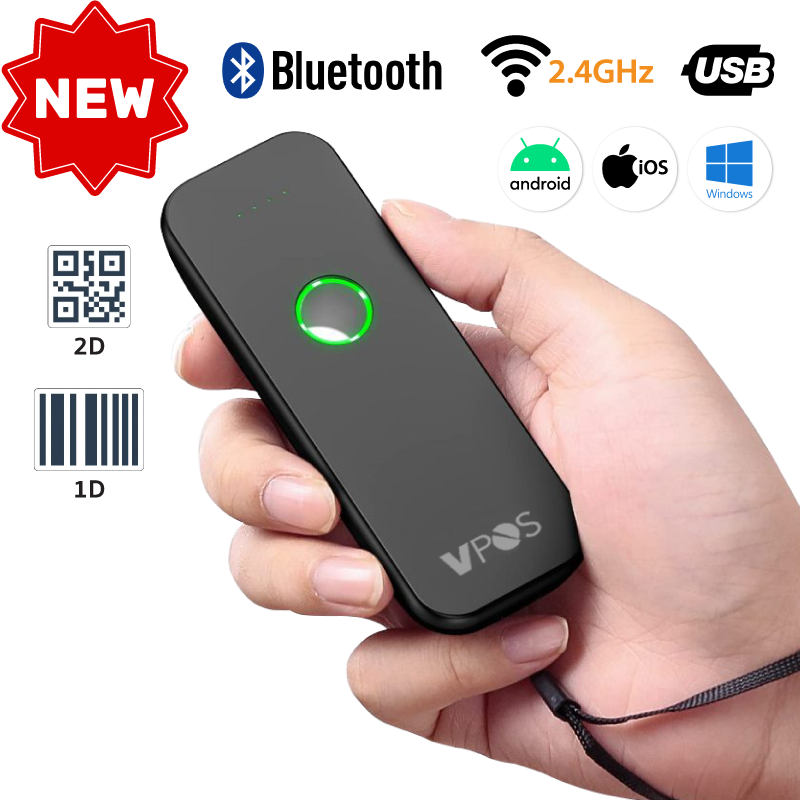 สินค้า เครื่องสแกนบาร์โค้ดไร้สาย VP-9010-BW [VPOS]