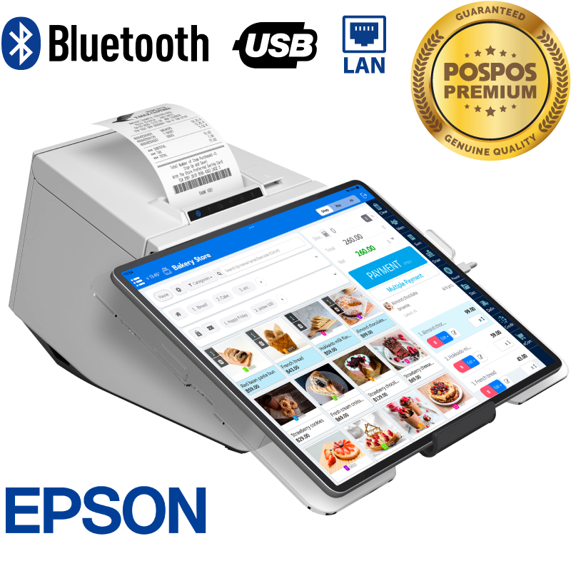 เครื่องพิมพ์ใบเสร็จความเร็วสูง EPSON TM-m30II-SL วางแท็บเล็ตได้