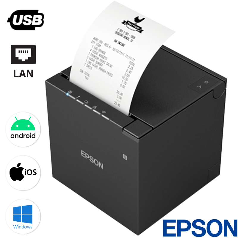 เครื่องพิมพ์ใบเสร็จความเร็วสูง EPSON รุ่น TM-m30III (USB+LAN)