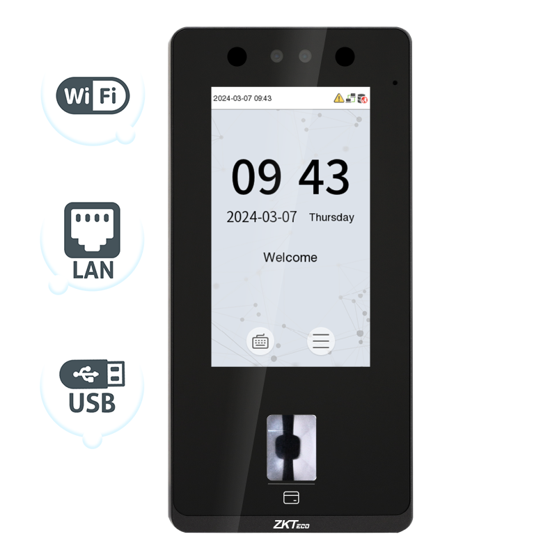 SenseFace 4A เครื่องบันทึกเวลาแบบสแกนนิ้วและใบหน้า [ZKTeco]