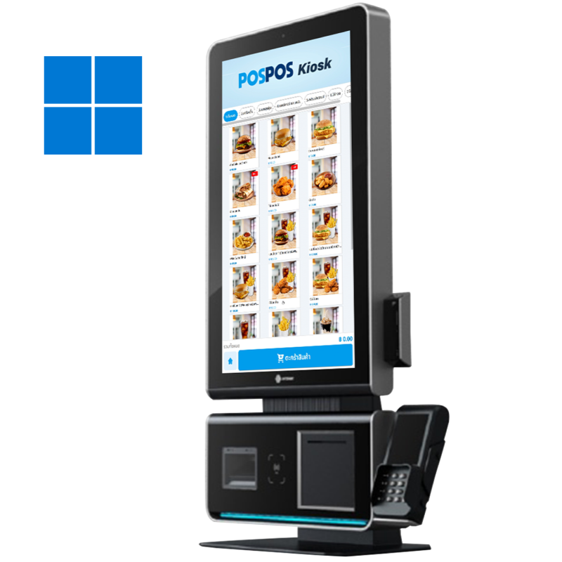 27" JASSWAY Kiosk POS ตู้คีออส Self-Service รุ่น Zafiro ZAF270K-W (แถม ฟรี! POSPOS Smart 2 ปี)