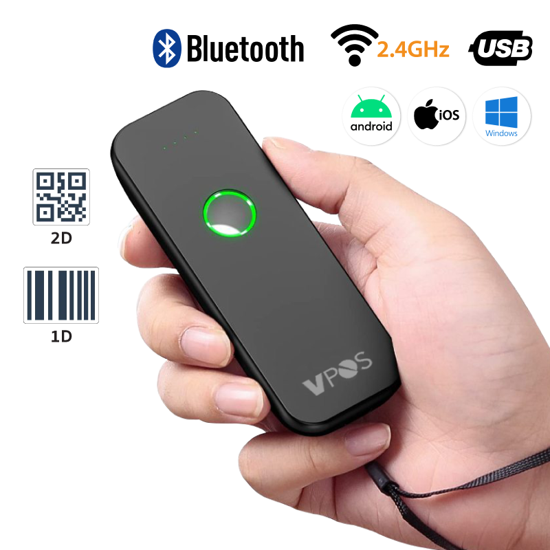 เครื่องสแกนบาร์โค้ดไร้สาย VP-9010-BW [VPOS]