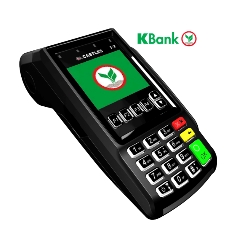 เครื่องรูดบัตร EDC KBank รุ่น Castles V3 VEGA3000