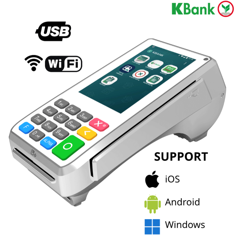 เครื่องรูดบัตร EDC KBank รุ่น A80 [WiFi/USB]